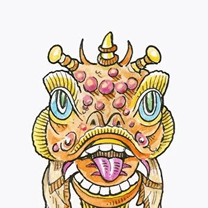Illustration of Chinese New Year mask