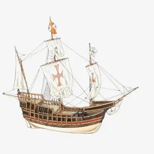 Illustration of Christopher Columbus ship, the Santa Maria Illustration of Christopher Columbus ship, the Santa Maria