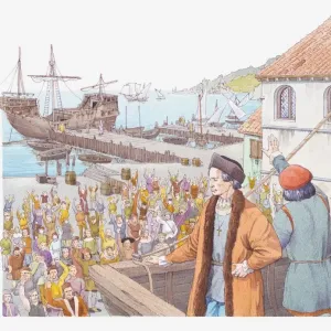 Columbus Returning to Spain Print Columbus Returning to Spain Print