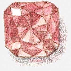 Illustration of cut ruby