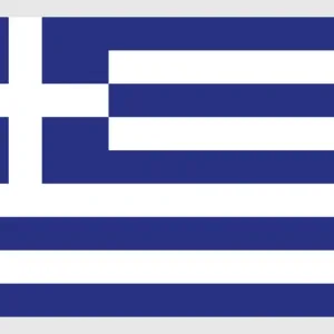 Illustration of flag of Greece, nine equal horizontal bands of blue and white, with white cross in blue canton near hoist Illustration of flag of Greece, nine equal horizontal bands of blue and white, with white cross in blue canton near hoist