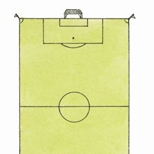 Illustration of football pitch