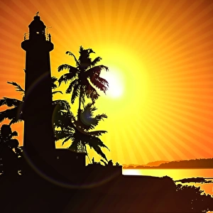 Illustration of Galle lighthouse