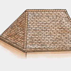 Illustration of hipped roof