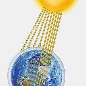 Illustration of hole in ozone layer
