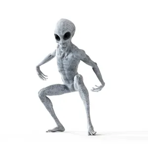 Illustration of a humanoid alien Illustration of a humanoid alien