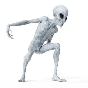 Illustration of a humanoid alien Illustration of a humanoid alien