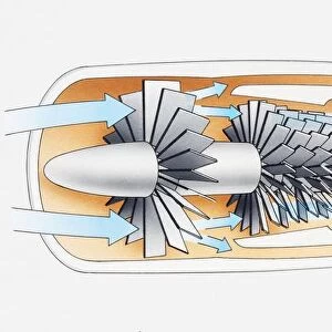 Illustration of a jet engine