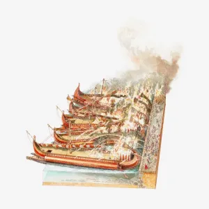 Ilustración de Julio César prendiendo fuego a barcos egipcios amarrados en el Gran Puerto, Alejandría. Ilustración de Julio César prendiendo fuego a barcos egipcios amarrados en el Gran Puerto, Alejandría.