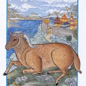 Illustration of Lonely Ram, representing Chinese Year Of The Ram Illustration of Lonely Ram, representing Chinese Year Of The Ram