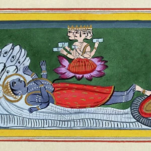 Illustration from the Mahabharata one of the two major Sanskrit epics of ancient India