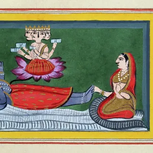 Illustration from the Mahabharata one of the two major Sanskrit epics of ancient India