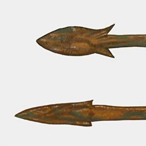 Illustration of Mauritanian copper arrowheads