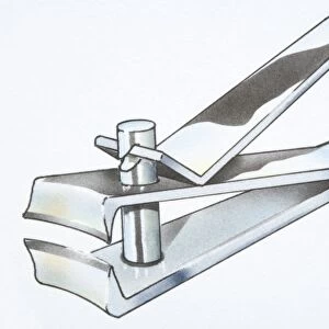 Illustration, metal fingernail clippers