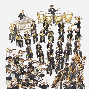 Illustration of an orchestra