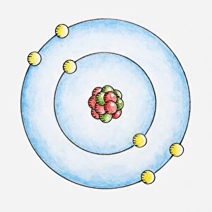 Illustration of oxygen atom