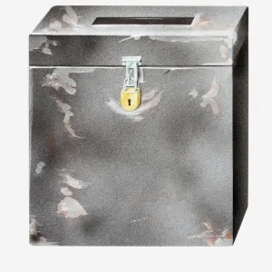 Illustration of padlocked ballot box