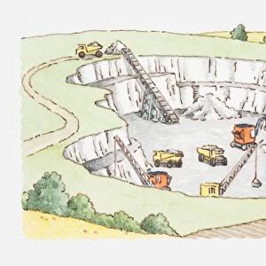 Illustration of a quarry