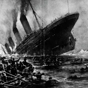 Illustration of the Sinking of the Titanic by Willy Stoewer Illustration of the Sinking of the Titanic by Willy Stoewer
