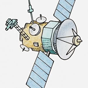 Illustration of space satellite