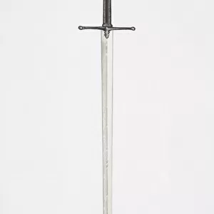 Illustration, sword with black hilt