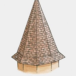 Illustration of turret roof