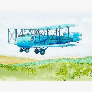 Illustration of Vickers Vimy, 1st World War bomber