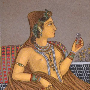 Indian woman of the court of the Mughal emperor