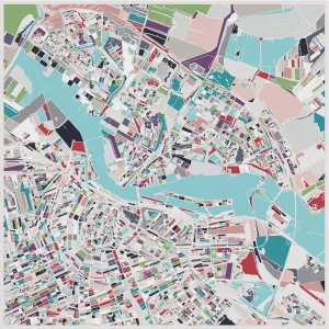 Amsterdam Individuation Map Print Amsterdam Individuation Map Print