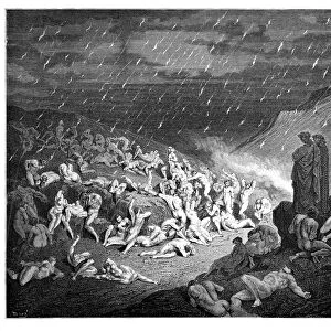 The inferno rain of fire engraving
