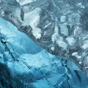 Inside an ice cave in Iceland