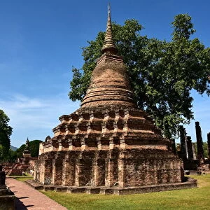 Inside Wat Mahathat temple Sukhothai Thailand, Asia