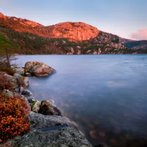 Norway Orange Sunset Lake Print Norway Orange Sunset Lake Print