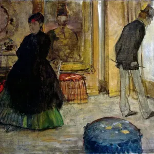 Interior with Two Figures, 1869. Artist: Edgar Degas Interior with Two Figures, 1869. Artist: Edgar Degas