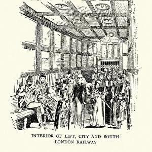 Interior of Lift, City and South London Railway, 1899