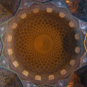 Interior of Masjid-I Imam or Shah Mosque in Naqsh-e-Jahan Square Interior of Masjid-I Imam or Shah Mosque in Naqsh-e-Jahan Square