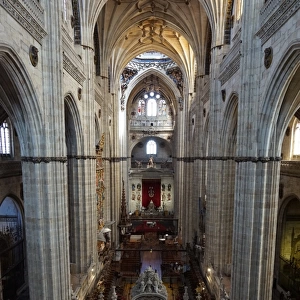 Interior of the New Cathedral of Salamanca, Spain