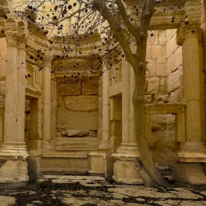 Interior of the Temple of Baalshamin, Palmyra, Syr