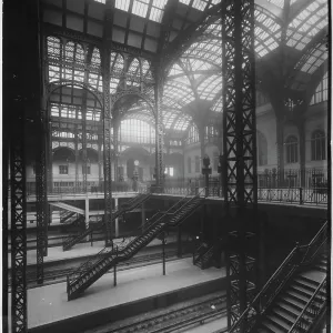 Interior Tracks & Iron Roof Tracery Of Penn Station Interior Tracks & Iron Roof Tracery Of Penn Station