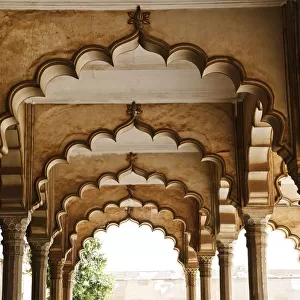 Interiors of Diwan-E-Aam at Agra Fort, Agra, Uttar Pradesh, India
