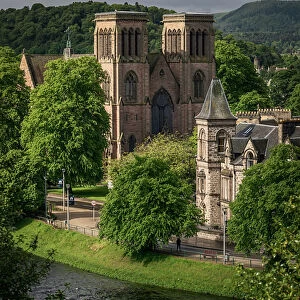 Inverness Cathedral and River Ness in Inverness, Scotland