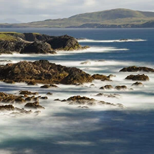 Ireland, Achill Island, County Mayo, Seascape and rocky coast