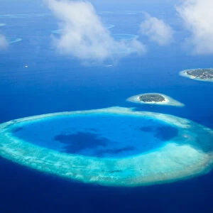 Islands and lagoon in the Maldives