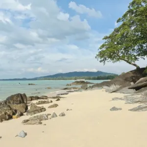 Isolated sandy beach, White Sand Beach, Khao Lak, near Takua Pa, Phang Nga Province, Southern Thailand, Thailand Isolated sandy beach, White Sand Beach, Khao Lak, near Takua Pa, Phang Nga Province, Southern Thailand, Thailand