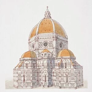 Italy, Florence Cathedral, front view