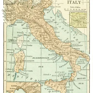 Italy map 1875