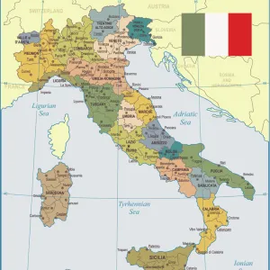 Map Poster Print Collection: Italian Maps