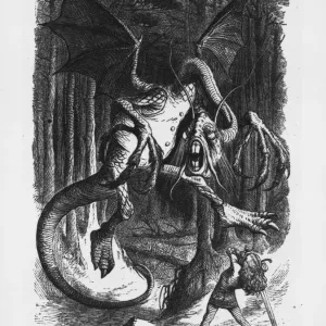 1872 Print of Jabberwocky Slaying 1872 Print of Jabberwocky Slaying