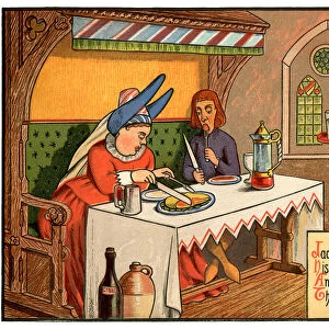 Jack Sprat Could Eat No Fat - Victorian nursery rhyme illustration
