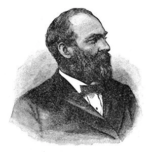 James A. Garfield - USA President engraving 1888